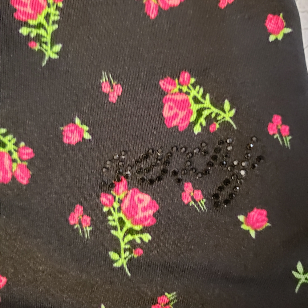 Victoria's Secret Black Chemise with Red Floral Design - Picture 10 of 10
